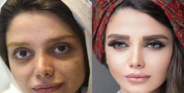 عکس مرد با روسری خنده دار