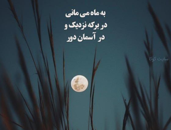 قشنگی مثل عکس ماه روی آب