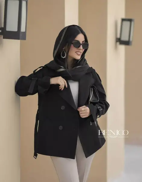 عکس پالتو مشکی زنانه
