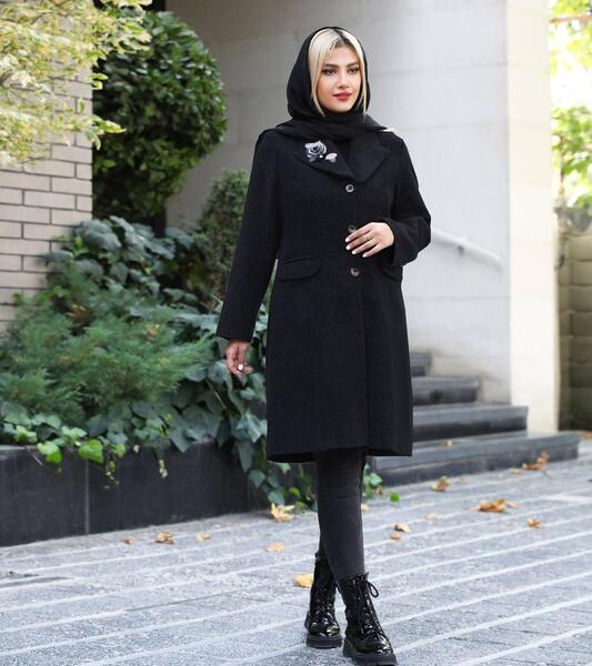 عکس پالتو مشکی زنانه