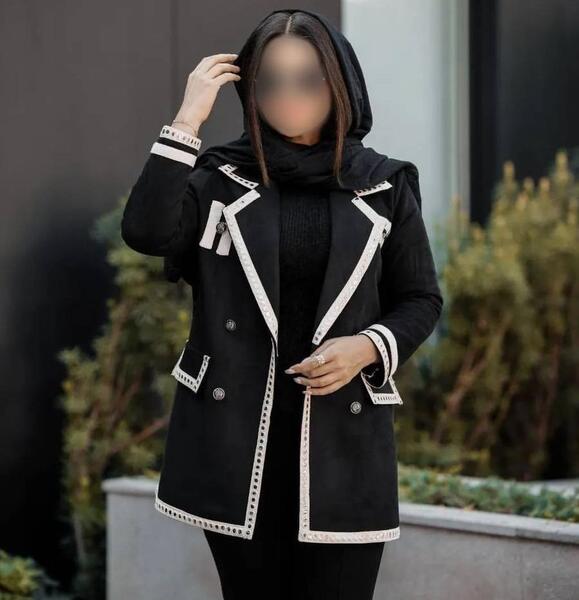 عکس پالتو مشکی زنانه