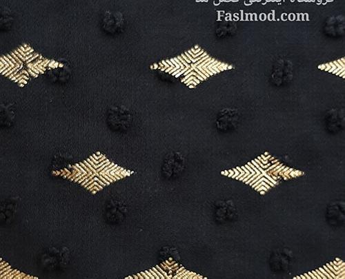 عکس پارچه کرپ حریر مشکی