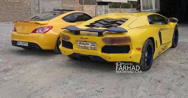 عکس داخل ماشین لامبورگینی ایرانی