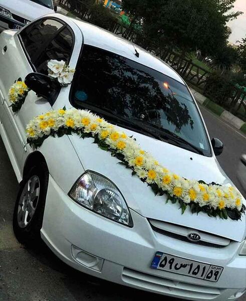 عکس گل ماشین عروس جدید