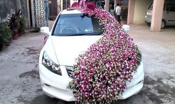 عکس گل ماشین عروس جدید