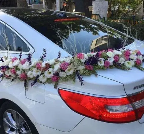عکس گل ماشین عروس جدید