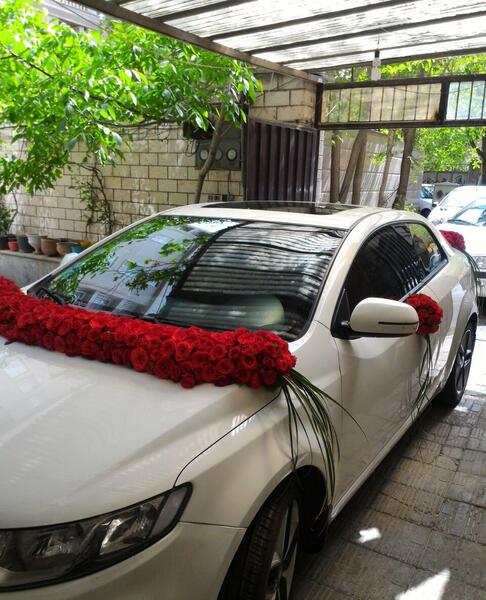 عکس گل ماشین عروس جدید