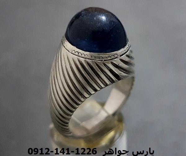 عکس انگشتر یاقوت کبود مردانه