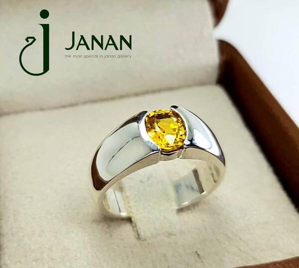 عکس انگشتر یاقوت زرد مردانه