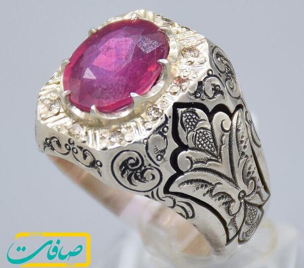 عکس انگشتر یاقوت قرمز مردانه