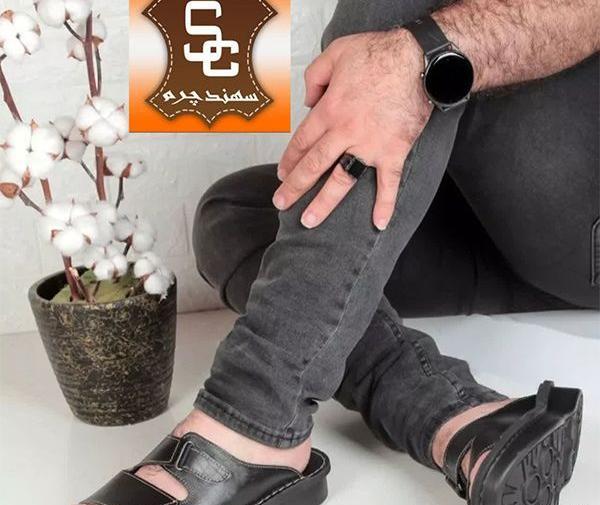 عکس دمپایی مردانه چرمی
