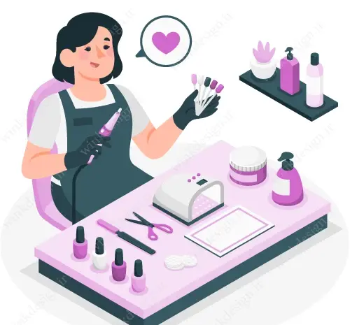 عکس کارتونی ناخن کاری