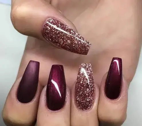 عکس ناخن گلدونی کوتاه
