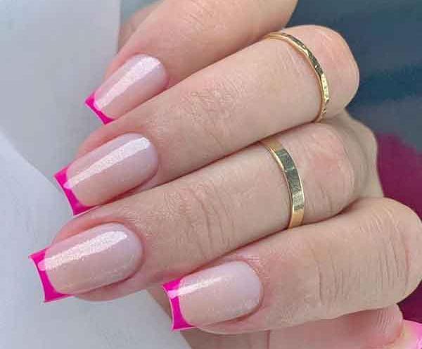 عکس ناخن گلدونی فرنچ