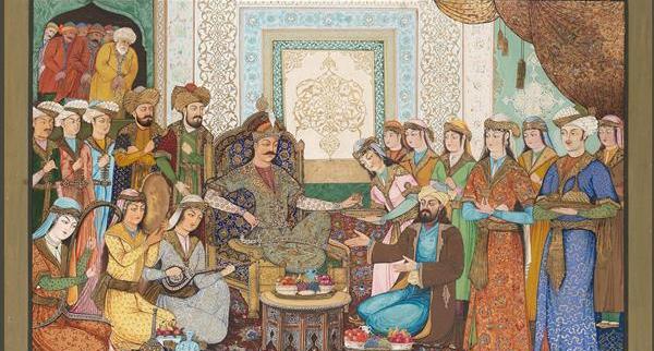 عکس مینیاتوری مادر و فرزند