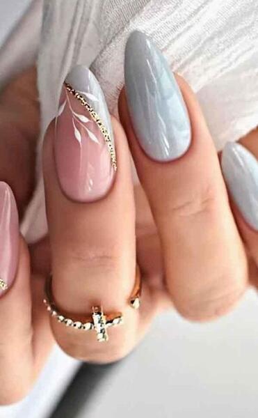 عکس ناخن فرنچ گرد