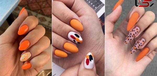 عکس ناخن رنگ گلبهی
