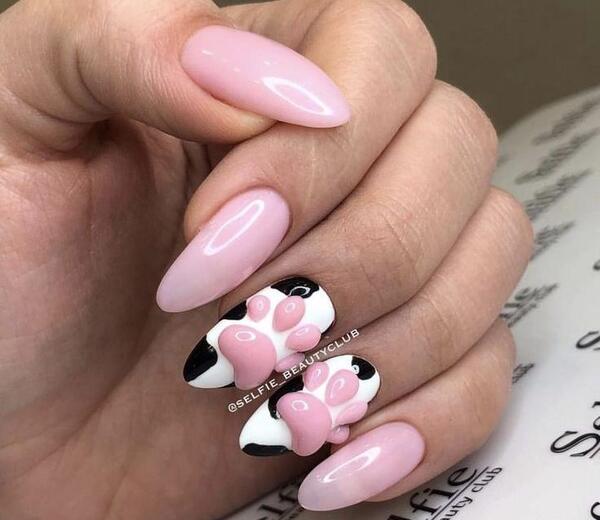 عکس ناخن طرح گربه