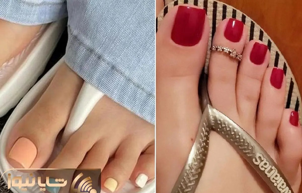 عکس ناخن لاک زده شده