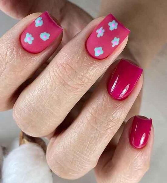 عکس ناخن لاک ژل دخترانه