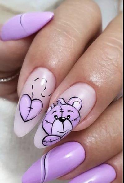 عکس ناخن لاک ژل کیوت