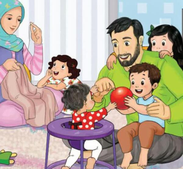 عکس پدر و مادر و فرزند کارتونی