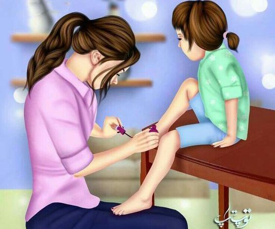 کارتونی عکس مادر و فرزند فانتزی