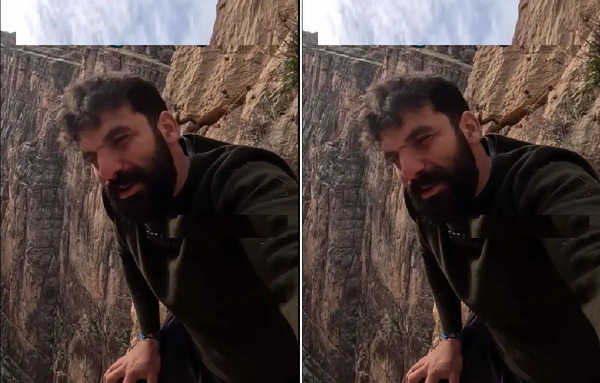 عکس پسر لب پرتگاه