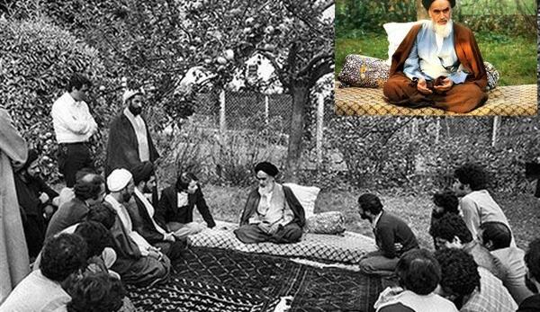 عکس خمینی لب حوض