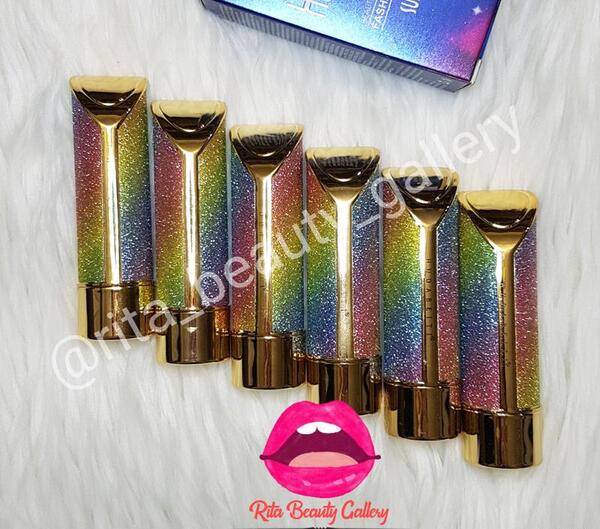 عکس رژ لب رنگین کمانی