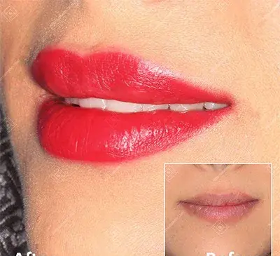 عکس تزریق ژل لب طبیعی