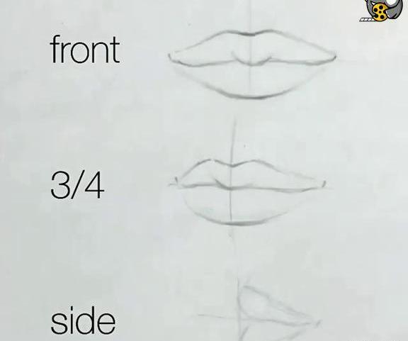 عکس طراحی لب ساده