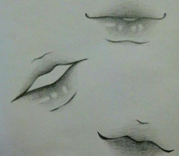 عکس طراحی لب ساده