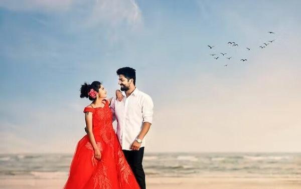 عکس عروسی لب دریا
