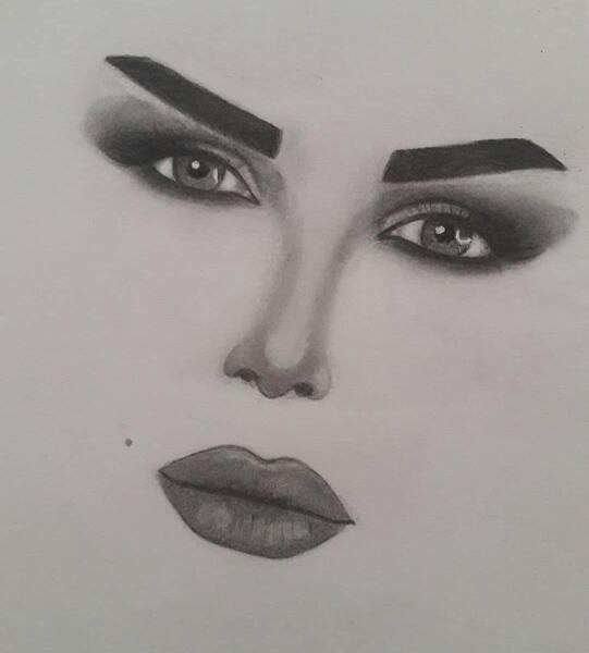 عکس لب نقاشی ساده