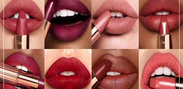 عکس رژ لب قرمز قهوه ای