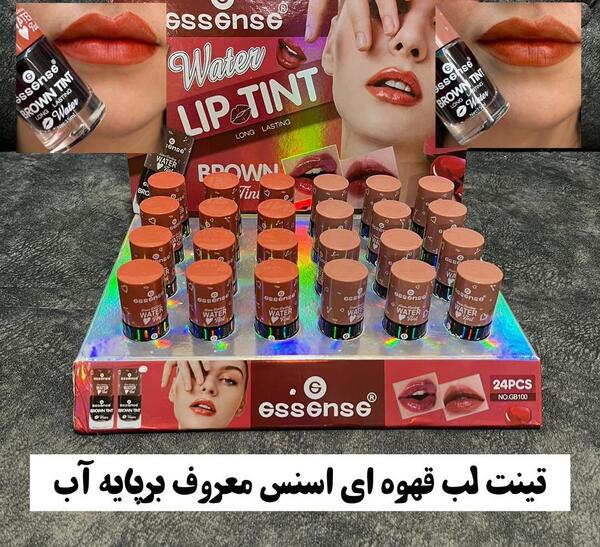 عکس تینت قهوه ای روی لب