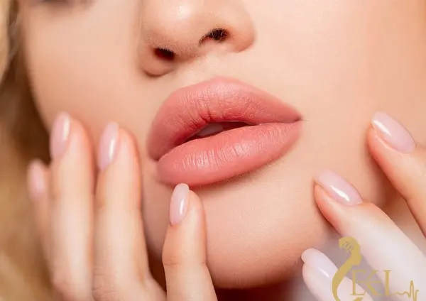 عکس ژل لب قلوه ای