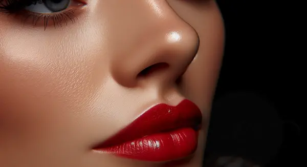 عکس ژل لب قلوه ای
