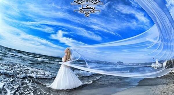 عکس عروس داماد لب دریا