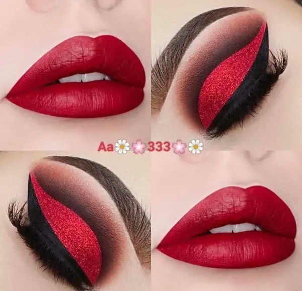 عکس رژ لب سرخ