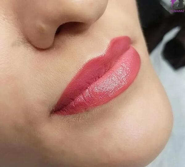 عکس خط لب و رژلب تاتو