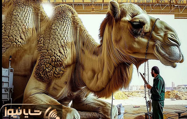 عکس شتری که رژ لب زده