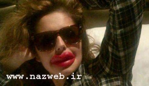 عکس لب بزرگ خنده دار