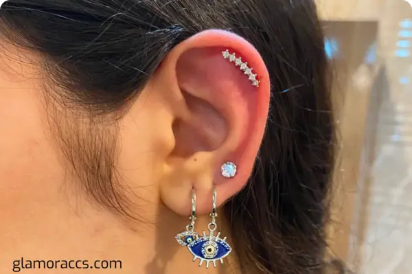 عکس پیرسینگ لب حلقه