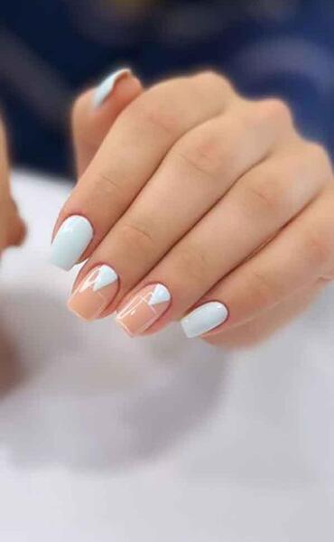 عکس ناخن لمینت فرنچ