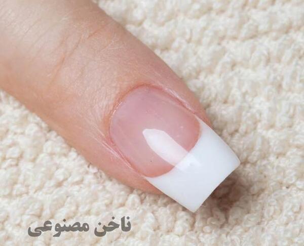 عکس ناخن مصنوعی بچه گانه سفید