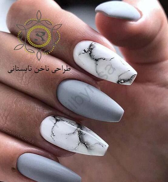 عکس ناخن مصنوعی بچه گانه سفید