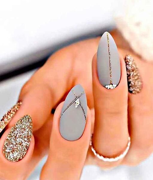 عکس ناخن نارنجی مات