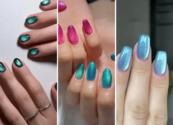 عکس ناخن دیسکو نقره ای